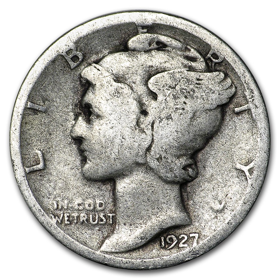 1927-S Mercury Dime Good/VG