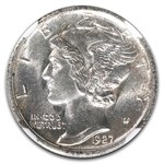 1927-S Mercury Dime MS-66+ NGC (FB)