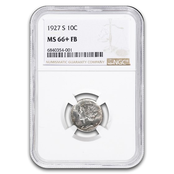 1927-S Mercury Dime MS-66+ NGC (FB)