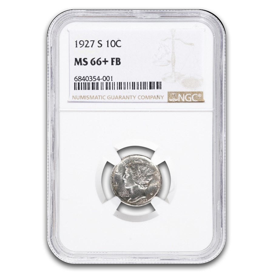 1927-S Mercury Dime MS-66+ NGC (FB)