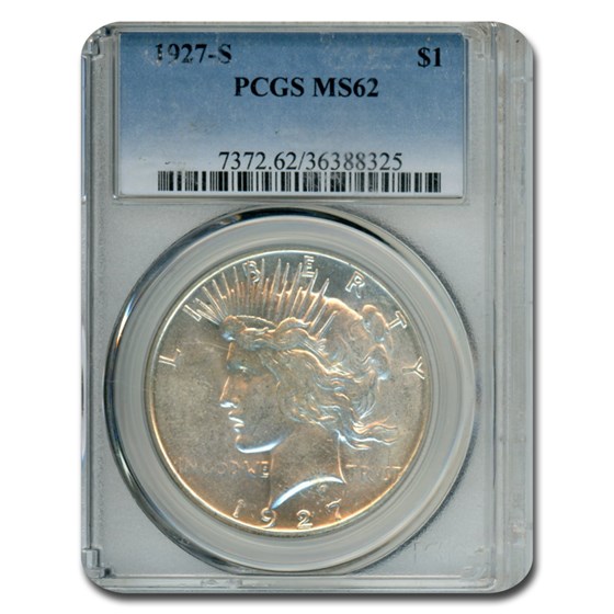 1927-S Peace Dollar MS-62 PCGS 1927-S Peace Dollar MS-62 PCGS