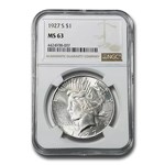 1927-S Peace Dollar MS-63 NGC
