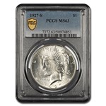 1927-S Peace Dollar MS-63 PCGS