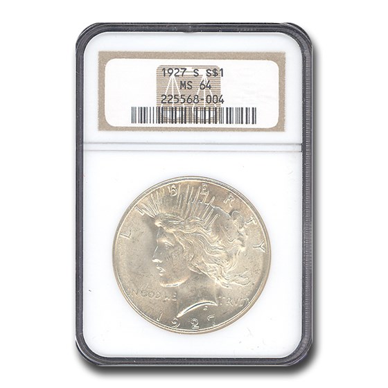 1927-S Peace Dollar MS-64 NGC 1927-S Peace Dollar MS-64 NGC