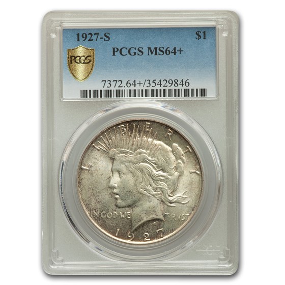 1927-S Peace Dollar MS-64+ PCGS 1927-S Peace Dollar MS-64+ PCGS