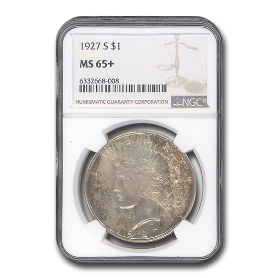 1927-S Peace Dollar MS-65+ NGC 1927-S Peace Dollar MS-65+ NGC