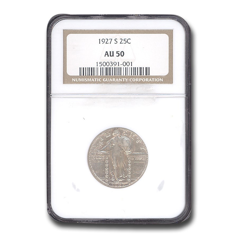 1927-S Standing Liberty Quarter AU-50 NGC