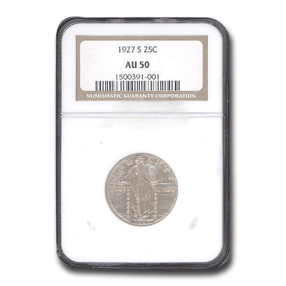 1927-S Standing Liberty Quarter AU-50 NGC 1927-S Standing Liberty Quarter AU-50 NGC