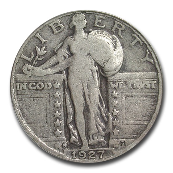 1927-S Standing Liberty Quarter Fine-12 PCGS 1927-S Standing Liberty Quarter Fine-12 PCGS