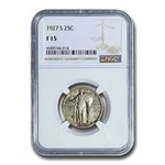 1927-S Standing Liberty Quarter Fine-15 NGC