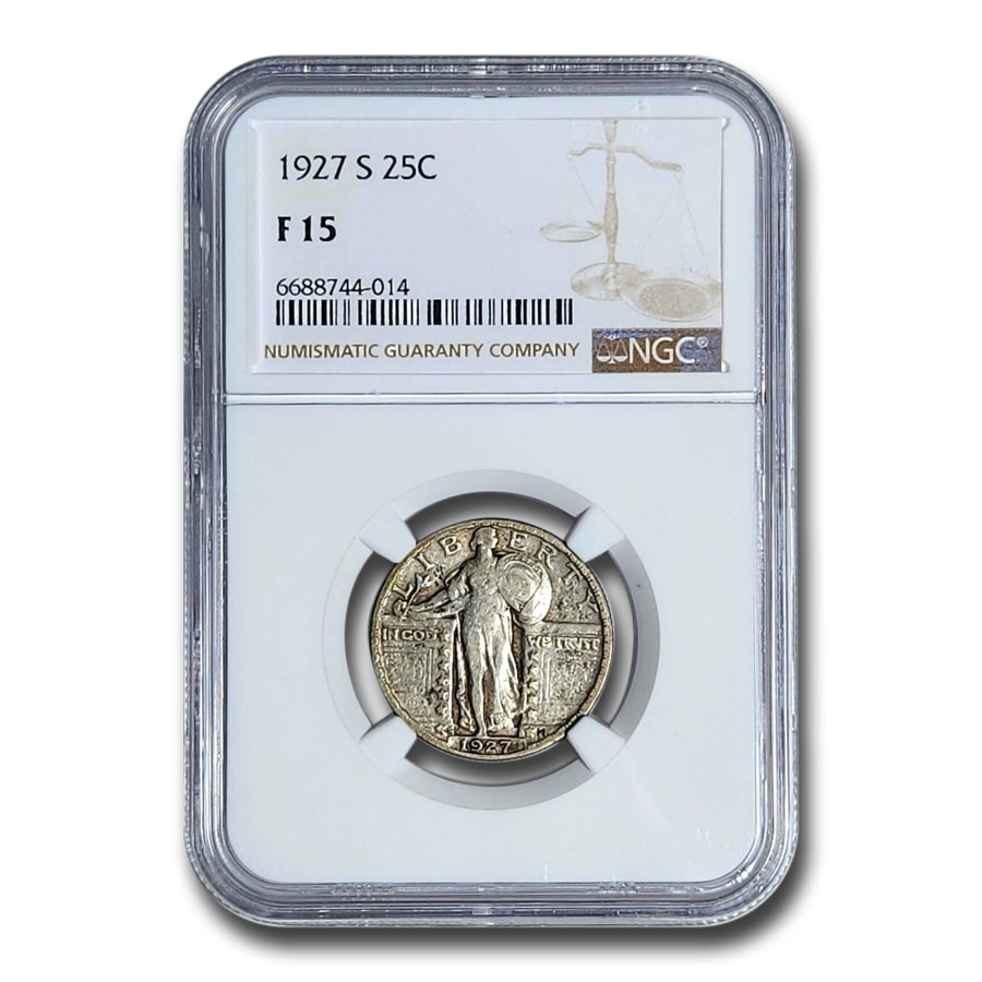 1927-S Standing Liberty Quarter Fine-15 NGC