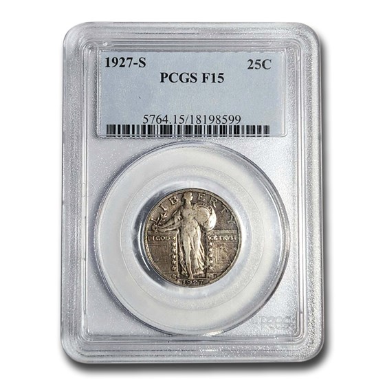 1927-S Standing Liberty Quarter Fine-15 PCGS 1927-S Standing Liberty Quarter Fine-15 PCGS