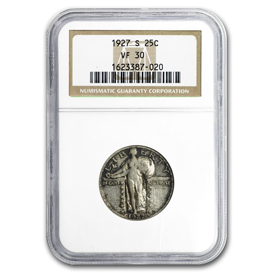 1927-S Standing Liberty Quarter VF-30 NGC 1927-S Standing Liberty Quarter VF-30 NGC