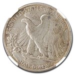 1927-S Walking Liberty Half Dollar AU-50 NGC
