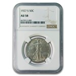 1927-S Walking Liberty Half Dollar AU-58 NGC