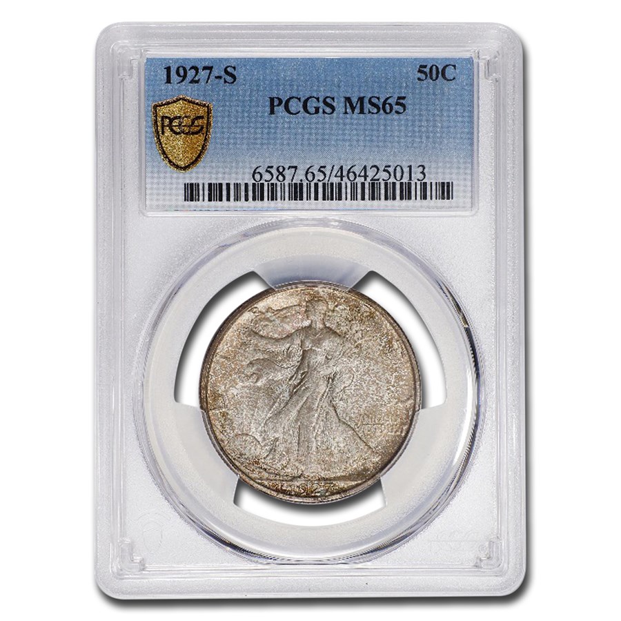 1927-S Walking Liberty Half Dollar MS-65 PCGS