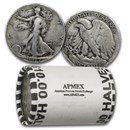 1927-S Walking Liberty Halves 20-Coin Roll Avg Circ