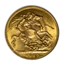 1927-SA South Africa Gold Sovereign George V BU