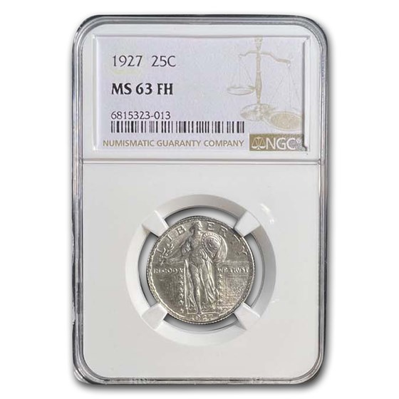 1927 Standing Liberty Quarter MS-63 NGC (FH) 1927 Standing Liberty Quarter MS-63 NGC (FH)