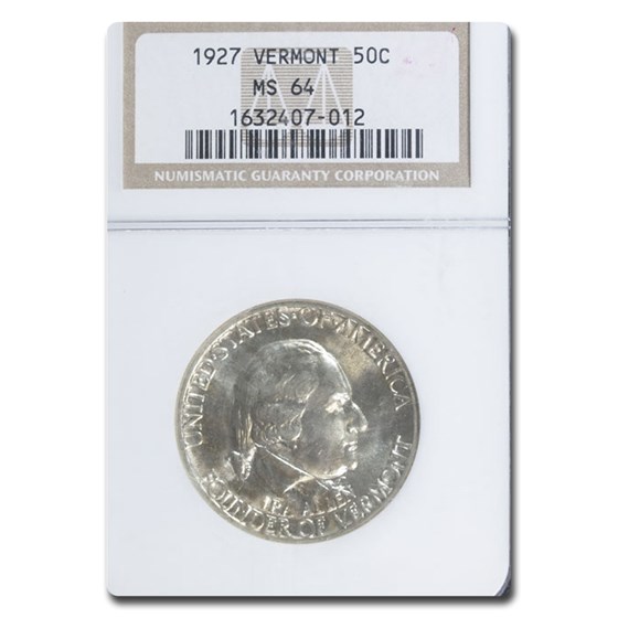 1927 Vermont Half Dollar MS-64 NGC 1927 Vermont Half Dollar MS-64 NGC