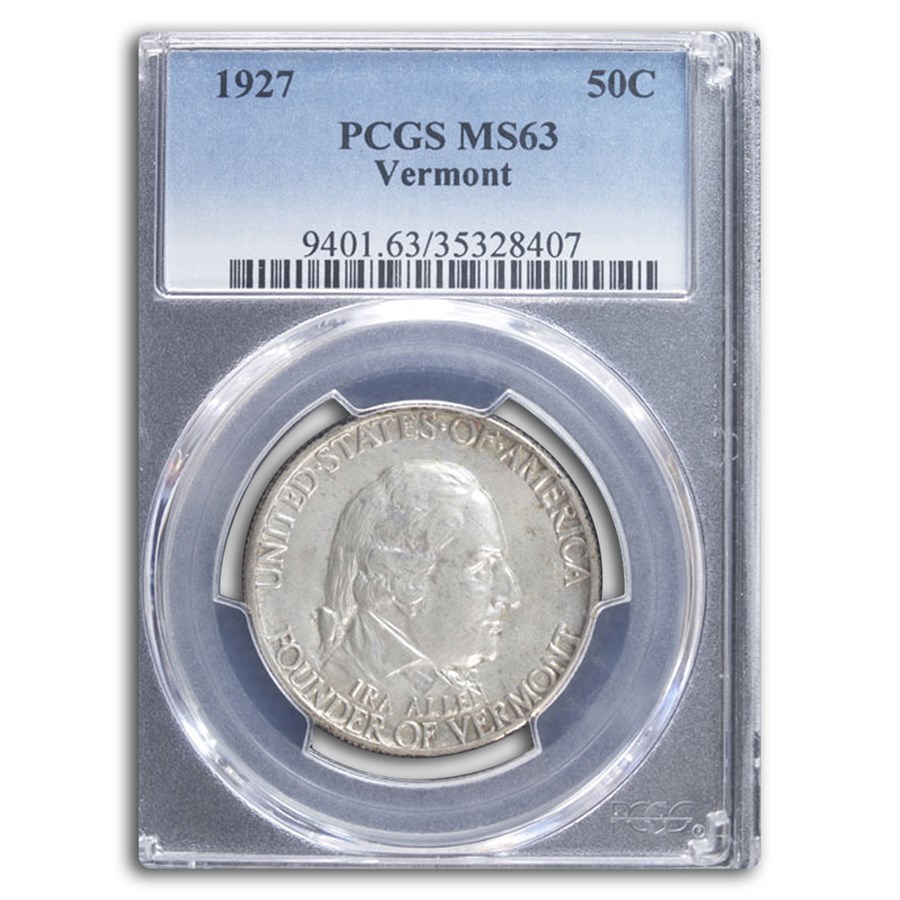 1927 Vermont Sesquicentennial Half Dollar MS-63 PCGS