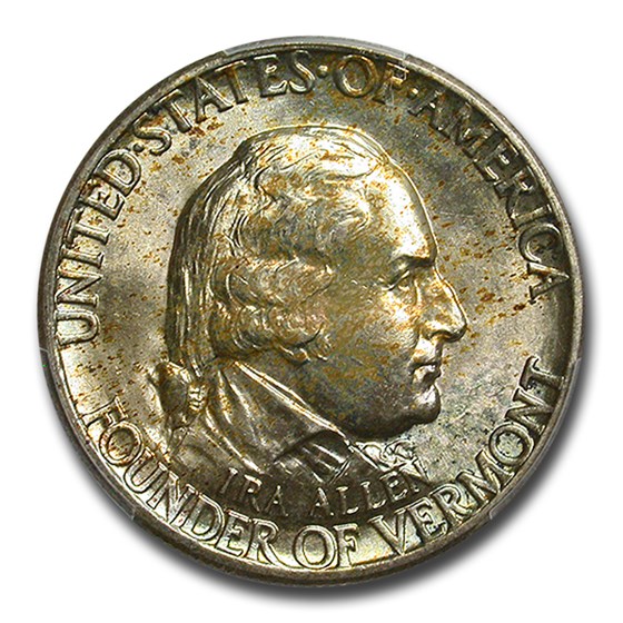1927 Vermont Sesquicentennial Half Dollar MS-65 PCGS 1927 Vermont Sesquicentennial Half Dollar MS-65 PCGS