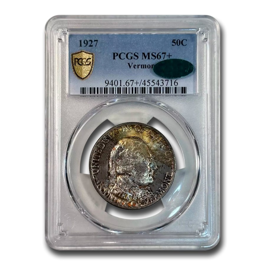 1927 Vermont Sesquicentennial Half Dollar MS-67+ PCGS CAC