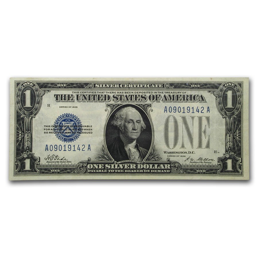 1928 $1.00 Silver Certificate AU (Fr#1600)