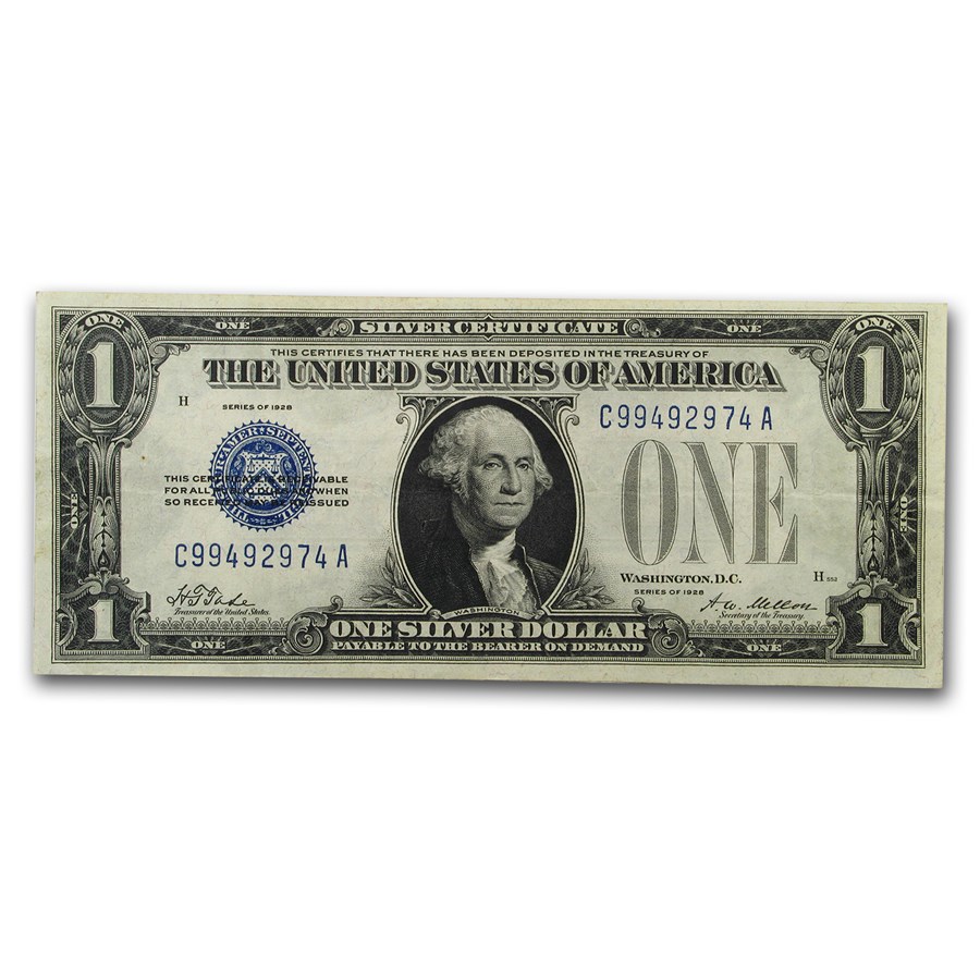 1928 $1.00 Silver Certificate XF (Fr#1600)