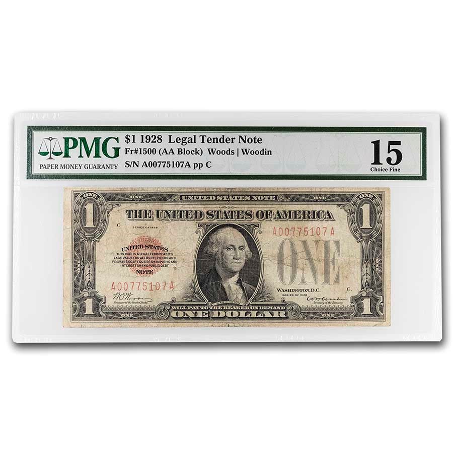 Buy 1928 $1.00 U.S. Note Legal Tender Choice F-15 PMG (Fr#1500) | APMEX