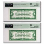 1928 $1.00 U.S. Note Legal Tender CU-64 EPQ PMG (Fr#1500) 2 cons