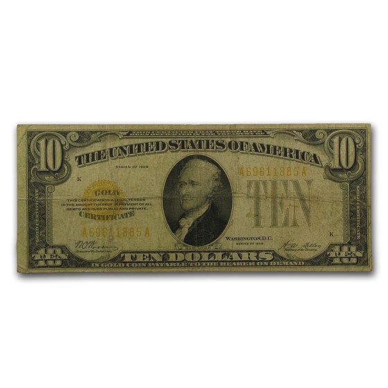 1928 $10 Gold Certificate VG (Fr#2400) 1928 $10 Gold Certificate VG (Fr#2400)