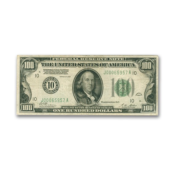 1928 (10-Kansas City) $100 FRN VF 1928 (10-Kansas City) $100 FRN VF