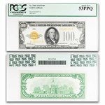1928 $100 Gold Certificate AU-53 PPQ PCGS (Fr#2405)
