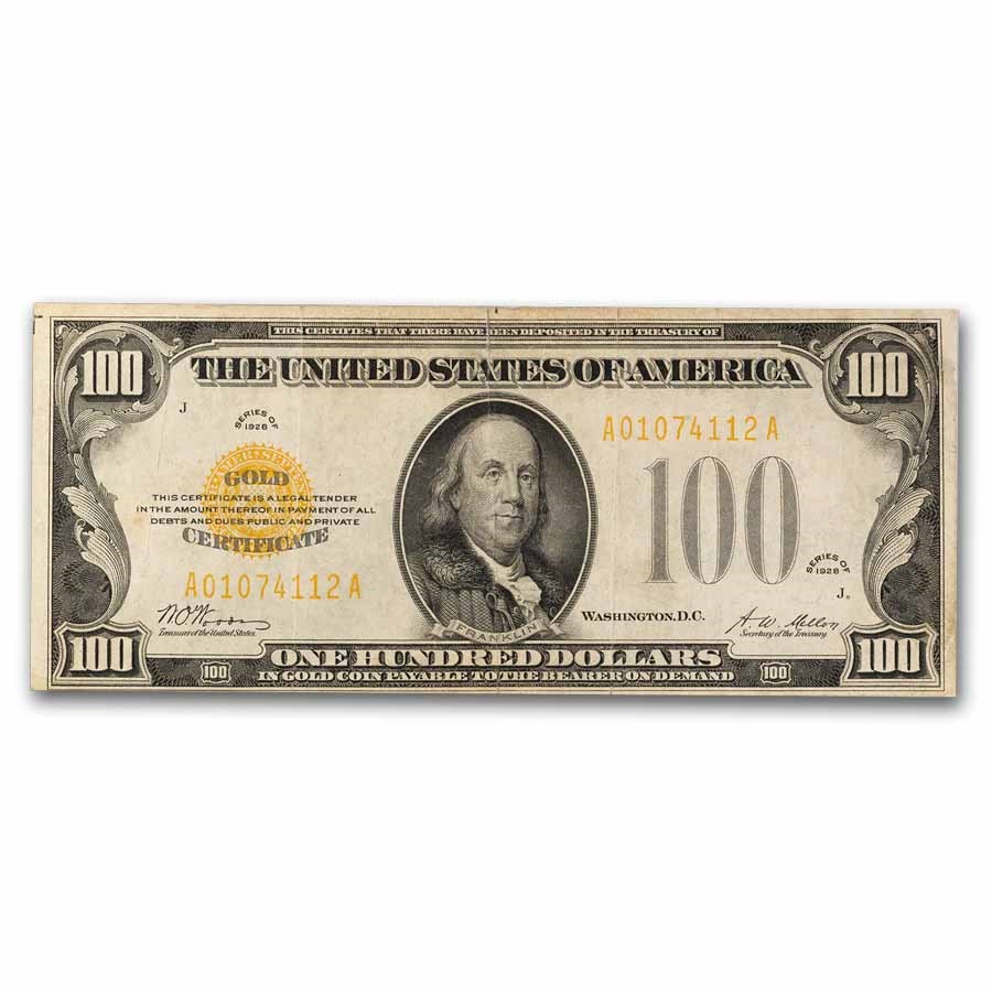 1928 $100 Gold Certificate VF (Fr#2405)