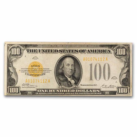 1928 $100 Gold Certificate VF (Fr#2405) 1928 $100 Gold Certificate VF (Fr#2405)