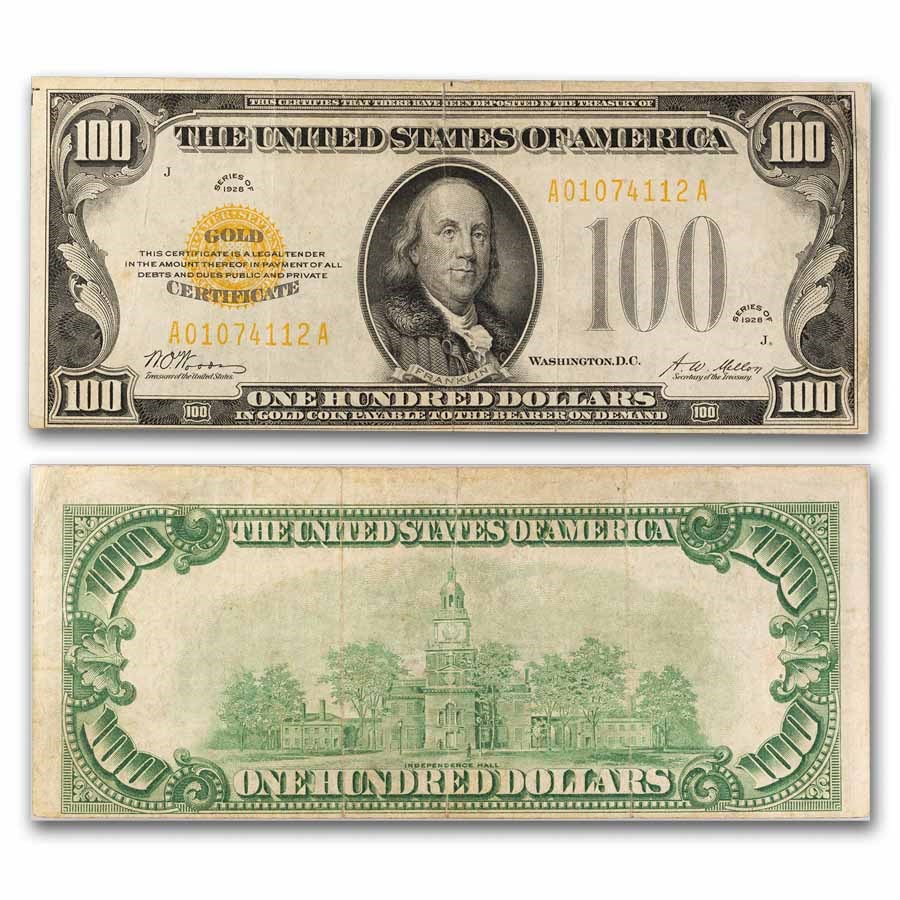 1928 $100 Gold Certificate VF (Fr#2405)