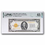 1928 $100 Gold Certificate XF-45 PMG (Fr#2405)
