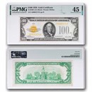 1928 $100 Gold Certificate XF-45 PMG (Fr#2405)