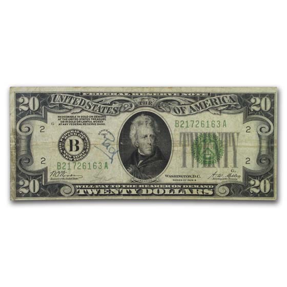 1928/1934 $20 FRN Cull/Good