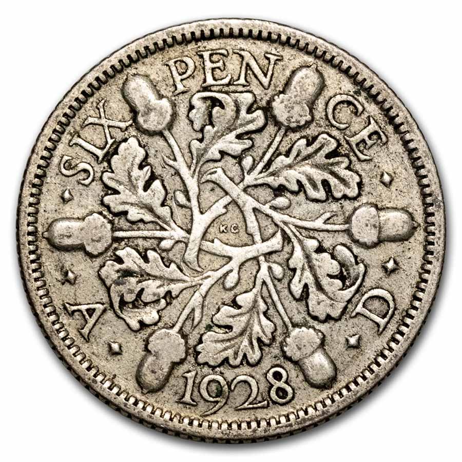 Buy 1928-1936 Great Britain Silver 6 Pence George V Avg Circ | APMEX