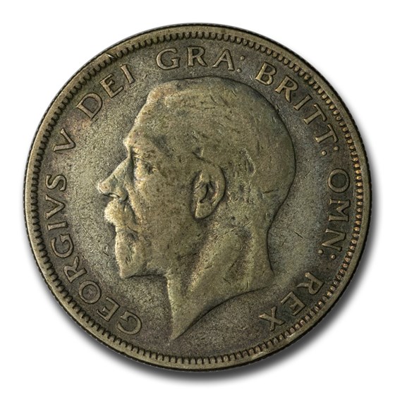 1928-1936 Great Britain Silver Half Crown George V Avg Circ 1928-1936 Great Britain Silver Half Crown George V Avg Circ