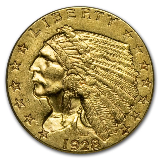 1928 $2.50 Indian Gold Quarter Eagle AU