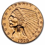 1928 $2.50 Indian Gold Quarter Eagle MS-61 PCGS