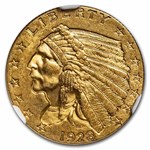 1928 $2.50 Indian Gold Quarter Eagle MS-62 NGC