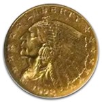 1928 $2.50 Indian Gold Quarter Eagle MS-62 NGC