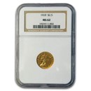 1928 $2.50 Indian Gold Quarter Eagle MS-62 NGC