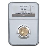 1928 $2.50 Indian Gold Quarter Eagle MS-63 NGC