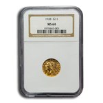 1928 $2.50 Indian Gold Quarter Eagle MS-64 NGC