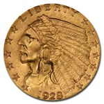 1928 $2.50 Indian Gold Quarter Eagle MS-64+ PCGS